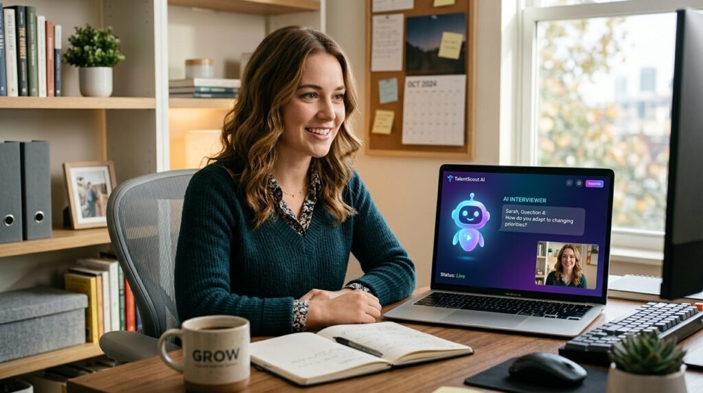 Uma entrevista de emprego com IA pode parecer estranha no primeiro contato. Você entra na plataforma, ativa a câmera e percebe que não existe um recrutador fazendo perguntas ao vivo. Em vez disso, encontra uma tela, um cronômetro e instruções para gravar suas respostas.
Como não há alguém para reformular a pergunta ou ajudar a conduzir a conversa, o candidato precisa organizar as ideias com mais autonomia. Por isso, respostas longas, vagas ou pouco conectadas à vaga podem dificultar a avaliação.
Recentemente, conversei com um candidato a uma vaga de redator que travou logo na primeira pergunta de uma entrevista gravada. Ele conhecia o assunto, porém começou a responder com muitos rodeios. Quando percebeu que o tempo estava terminando, ainda não tinha explicado o exemplo principal.
O problema não era falta de experiência. Na verdade, ele não conseguiu apresentar essa experiência com clareza dentro do formato proposto.
Portanto, preparar-se para uma entrevista automatizada não significa decorar um texto ou tentar enganar um algoritmo. Significa entender o formato, identificar o que a empresa procura e construir respostas objetivas, naturais e coerentes.
O que é uma entrevista de emprego com IA?
A entrevista de emprego com IA faz parte de processos seletivos que utilizam ferramentas automatizadas para coletar, organizar ou analisar informações dos candidatos.
Dependendo da empresa e da plataforma, essa tecnologia pode aparecer em diferentes etapas:
chatbots que fazem perguntas iniciais;
entrevistas em vídeo com respostas gravadas;
testes comportamentais ou situacionais;
sistemas que organizam currículos e informações profissionais;
formulários que comparam as respostas com os critérios da vaga.
Entretanto, é importante entender que nem todas as ferramentas analisam os mesmos elementos. Algumas apenas registram e organizam as respostas para um recrutador assistir depois. Outras podem usar sistemas automatizados para identificar temas, competências ou padrões no conteúdo apresentado.
Além disso, a inteligência artificial não deve ser tratada como uma avaliação infalível. Especialistas destacam que essas ferramentas podem reproduzir vieses dos dados, ignorar contextos importantes e exigir supervisão humana.
Por que as empresas utilizam avaliações automatizadas?
Em primeiro lugar, uma empresa pode receber muitas candidaturas para uma única vaga. Consequentemente, analisar todos os perfis e realizar entrevistas individuais exige tempo e uma equipe maior.
Nesse cenário, as ferramentas automatizadas ajudam a organizar informações, aplicar perguntas semelhantes e selecionar os perfis que atendem aos critérios iniciais.
Além disso, a empresa consegue padronizar parte do processo. Todos os candidatos podem receber perguntas iguais, no mesmo formato e com limites semelhantes de tempo.
Contudo, padronização não significa neutralidade absoluta. Afinal, a qualidade da avaliação depende dos critérios escolhidos, dos dados usados e da maneira como os resultados serão interpretados.
Por esse motivo, o uso responsável da IA no recrutamento ainda depende da participação de profissionais capazes de analisar o contexto de cada candidato. A Organização Internacional do Trabalho também chama atenção para problemas como objetivos inadequados, dados enviesados e pouca transparência em sistemas usados na gestão de pessoas.
Como funciona uma entrevista de emprego com IA?
Cada plataforma possui critérios próprios. Ainda assim, você pode se preparar para alguns elementos comuns.
Conteúdo da resposta
A plataforma ou o recrutador precisa identificar se sua experiência tem relação com a pergunta e com a vaga.
Por exemplo, caso a empresa procure alguém com experiência em atendimento ao cliente, não basta dizer:
“Eu me comunico bem e gosto de ajudar pessoas.”
Em vez disso, apresente uma situação real:
“No meu último trabalho, eu atendia aproximadamente 30 clientes por dia. Para reduzir dúvidas repetidas, organizei um roteiro de respostas e ajudei a diminuir o tempo médio de atendimento.”
A segunda resposta mostra contexto, ação e resultado. Portanto, oferece informações mais úteis tanto para uma pessoa quanto para um sistema automatizado.
Clareza e organização
Respostas com uma linha de raciocínio fácil de acompanhar tendem a comunicar melhor a experiência do candidato.
Por isso, evite começar uma história sem saber qual ponto pretende demonstrar. Antes de responder, escolha o exemplo e identifique a competência principal envolvida.
Relação com a vaga
Os termos usados na descrição da oportunidade ajudam a entender o que a empresa considera importante.
Se a vaga menciona “gestão de projetos”, “atendimento consultivo” ou “análise de indicadores”, procure apresentar experiências reais relacionadas a esses pontos.
No entanto, não copie frases inteiras da descrição. Use os termos apenas quando eles representarem atividades que você realmente realizou.
Você também pode complementar essa preparação revisando seu currículo. No Trilha de Carreira, há um guia específico sobre como otimizar o currículo para processos de recrutamento com IA.
Coerência entre as respostas
As respostas não precisam ser idênticas, mas devem apresentar uma trajetória coerente.
Por exemplo, imagine que você diga que trabalha muito bem com planejamento. Depois, ao explicar um projeto, você afirma que começou sem organizar prazos, responsáveis ou prioridades.
Essa contradição não elimina automaticamente um candidato. Contudo, ela pode deixar a experiência menos convincente. Portanto, escolha exemplos que representem de maneira honesta sua forma de trabalhar.
Como se preparar para uma entrevista de emprego com IA
A melhor preparação começa antes de abrir a plataforma.
Leia a descrição da vaga com atenção
Primeiro, identifique os requisitos técnicos, as competências comportamentais e as principais responsabilidades.
Depois, selecione três ou quatro experiências que demonstrem esses pontos.
Você pode montar uma tabela simples:
O que a vaga pede Experiência que comprova
Organização Planejamento de um projeto com prazo curto
Trabalho em equipe Entrega realizada com outras áreas
Comunicação Apresentação, treinamento ou atendimento
Resolução de problemas Situação em que você encontrou e aplicou uma solução
Assim, quando a pergunta aparecer, você não precisará inventar uma resposta do zero.
Use o método STAR
O método STAR ajuda a transformar uma experiência em uma resposta organizada:
Situação: em que contexto o problema aconteceu?
Tarefa: qual era sua responsabilidade?
Ação: o que você fez de maneira concreta?
Resultado: qual foi o impacto da sua ação?
Veja um modelo:
“Durante um projeto de conteúdo, recebemos uma demanda urgente com prazo de três dias. Minha responsabilidade era organizar a produção e garantir a revisão de todos os materiais. Por isso, dividi as tarefas por prioridade, criei um acompanhamento diário e alinhei os pontos críticos com a equipe. Como resultado, entregamos o projeto dentro do prazo e sem necessidade de correções posteriores.”
A resposta não precisa mencionar as palavras “situação”, “tarefa”, “ação” e “resultado”. O importante é seguir essa lógica.
Prepare tópicos, não um discurso decorado
Decorar cada frase pode aumentar a ansiedade. Além disso, basta esquecer uma palavra para perder o restante do raciocínio.
Em vez disso, prepare tópicos curtos:
contexto;
desafio;
ação principal;
ferramenta utilizada;
resultado.
Dessa maneira, sua fala continua natural e, ao mesmo tempo, organizada.
Pratique em voz alta
Ler uma resposta silenciosamente não produz o mesmo efeito que explicá-la diante de uma câmera.
Portanto, grave algumas simulações pelo celular. Depois, observe:
se você respondeu à pergunta;
se o exemplo ficou claro;
se existem informações desnecessárias;
se o resultado apareceu;
se o tom parece natural;
se a resposta cabe no tempo disponível.
O site também possui um conteúdo completo sobre como praticar falas antes de uma entrevista de emprego, que pode ser usado como próxima etapa da preparação.
Use termos técnicos com naturalidade
Termos técnicos ajudam a demonstrar familiaridade com a área. Contudo, eles precisam aparecer dentro de uma experiência real.
Um profissional de marketing, por exemplo, pode falar sobre funil, taxa de conversão, CAC ou planejamento de campanha. Já alguém da área de dados pode mencionar dashboards, indicadores, consultas ou análise exploratória.
Ainda assim, acumular palavras complexas não torna uma resposta melhor. O objetivo é mostrar o que você fez, como fez e qual resultado alcançou.
Cuide do ambiente técnico
Antes de iniciar a entrevista:
teste a câmera e o microfone;
verifique a conexão com a internet;
feche notificações e programas desnecessários;
escolha um local silencioso;
posicione uma luz à sua frente;
deixe o equipamento carregado;
leia todas as instruções da plataforma.
Além disso, verifique se existe uma etapa de teste. Algumas plataformas permitem gravar uma resposta de demonstração antes do início oficial.
Erros comuns em uma entrevista de emprego com IA
Dar respostas genéricas
Dizer apenas “sou proativo”, “aprendo rápido” ou “trabalho bem em equipe” apresenta pouca informação.
Por isso, acrescente um exemplo que demonstre a característica.
Fugir da pergunta
Uma resposta pode ser interessante e, ainda assim, não responder ao que foi solicitado.
Antes de começar, identifique o verbo principal da pergunta:
explique;
descreva;
conte;
compare;
apresente;
dê um exemplo.
Em seguida, construa a resposta em torno desse pedido.
Usar palavras-chave sem contexto
Repetir todos os termos da vaga pode deixar a fala artificial.
Portanto, use apenas os termos relacionados às suas experiências. A palavra-chave deve complementar a resposta, não substituir o exemplo.
Falar rápido demais
O cronômetro pode causar ansiedade. Consequentemente, alguns candidatos aceleram a fala e perdem clareza.
Faça uma pausa curta antes de começar, respire e mantenha um ritmo confortável. Uma pequena pausa para organizar o raciocínio não significa falta de preparo.
Inventar resultados
Números ajudam, mas precisam ser verdadeiros.
Caso você não tenha uma métrica exata, explique o resultado de outra forma:
o prazo foi cumprido;
os erros diminuíram;
o processo ficou mais organizado;
a equipe conseguiu atender mais pessoas;
o cliente aprovou a entrega;
o retrabalho foi reduzido.
Parecer excessivamente ensaiado
Praticar é importante. Entretanto, tentar reproduzir um texto palavra por palavra pode retirar a naturalidade da fala.
Por isso, memorize a estrutura e os fatos, não cada frase.
A IA substitui o recrutador humano?
Na maior parte dos processos, a tecnologia funciona como apoio ou como uma etapa inicial. Depois, recrutadores e gestores podem analisar os candidatos, realizar entrevistas ao vivo e avaliar pontos que exigem mais contexto.
No entanto, cada empresa organiza o processo de uma maneira. Algumas utilizam apenas perguntas automatizadas, enquanto outras combinam testes, gravações e conversas humanas.
Em suma, a melhor estratégia é preparar uma resposta que funcione nos dois cenários: clara o bastante para uma avaliação estruturada e natural o bastante para uma conversa com o recrutador.
Checklist antes de iniciar a entrevista
Antes de clicar em “começar”, confirme:
Eu entendi as principais responsabilidades da vaga?
Separei exemplos reais para as competências mais importantes?
Consigo explicar minhas ações e resultados?
Testei câmera, áudio e conexão?
Li o limite de tempo das respostas?
Estou usando tópicos em vez de um texto decorado?
Consigo responder sem inventar informações?
Meu currículo está coerente com o que vou dizer?
Se a resposta for positiva para a maioria dos itens, você já reduziu grande parte dos imprevistos.
Perguntas frequentes sobre entrevista de emprego com IA
Posso olhar anotações durante a entrevista?
Depende das regras da plataforma. Caso não exista uma proibição, deixe apenas palavras-chave próximas à tela. Entretanto, não leia respostas completas, pois isso pode prejudicar o contato visual e a naturalidade.
Preciso repetir todas as palavras da descrição da vaga?
Não. Use os termos mais relevantes apenas quando eles tiverem relação com sua experiência. Além disso, apresente exemplos que comprovem suas competências.
Quanto tempo deve durar uma resposta?
Siga o limite informado pela plataforma. Quando não houver uma orientação, priorize uma resposta objetiva, com contexto, ação e resultado, sem acrescentar histórias que não ajudam a responder à pergunta.
Como controlar o nervosismo diante da câmera?
Pratique antes, teste o equipamento e prepare alguns exemplos profissionais. Assim, você reduz a necessidade de improvisar e consegue concentrar a atenção na pergunta.
Prepare-se sem tentar parecer um robô
Uma entrevista de emprego com IA não exige uma personalidade diferente. Pelo contrário, você precisa apresentar sua experiência real de maneira mais organizada.
Primeiro, estude a vaga. Depois, escolha bons exemplos. Em seguida, pratique as respostas usando o método STAR. Por fim, teste o ambiente e leia as instruções da plataforma.
O avaliador virtual não precisa ser encarado como um inimigo. Ele representa apenas mais uma etapa do processo seletivo. Agora, porém, você sabe como chegar a essa etapa com mais clareza, preparação e confiança.