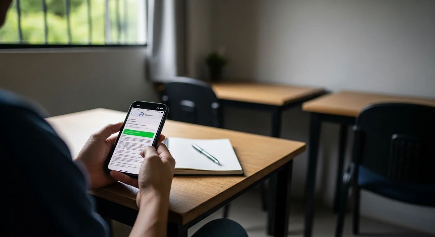 Mensagem pronta para enviar candidatura por WhatsApp